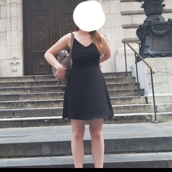 Dynamite Black Dress Straps and Buttons - Picture 2 of 5